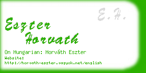 eszter horvath business card