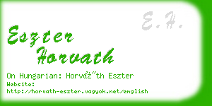 eszter horvath business card
